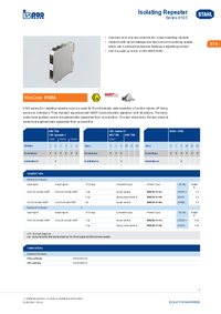 Thumbnail of document Data Sheet - 9165 Isolating repeater